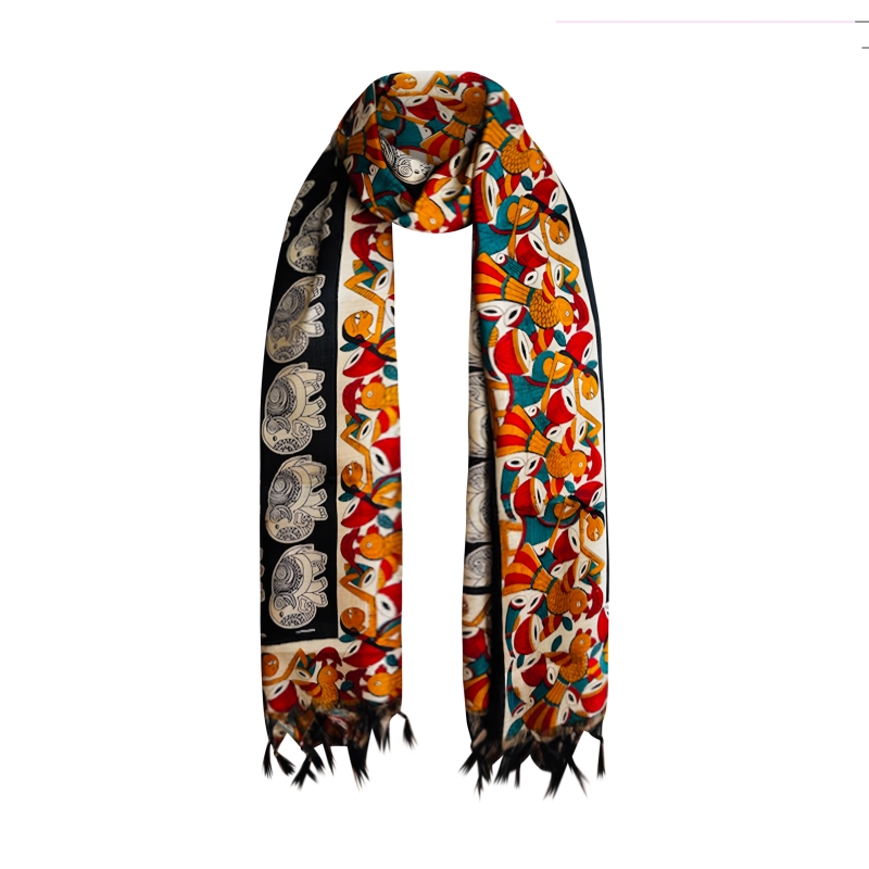 Black and Orange Print