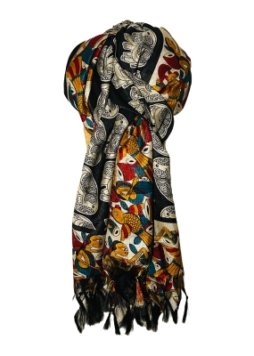 Black and Orange Print