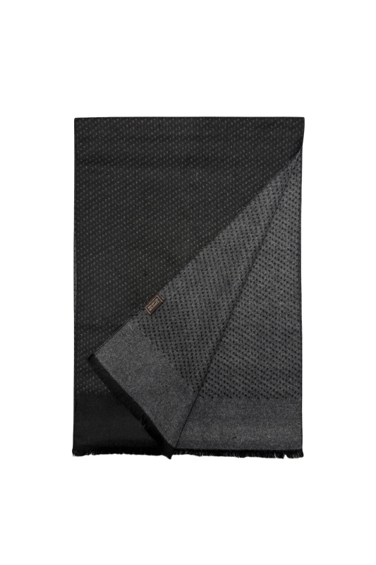 Grey Polka Dot Reversable Mens Scarf