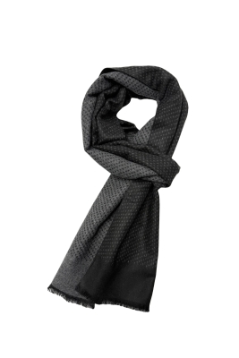 Grey Polka Dot Reversable Mens Scarf