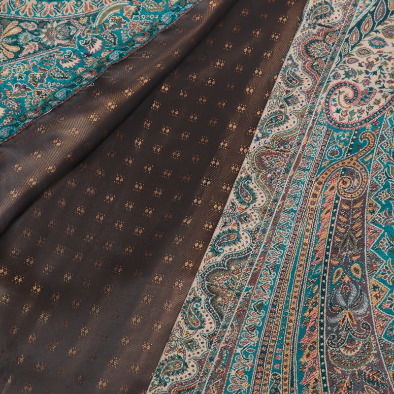 Green Swirl and Paisley Print