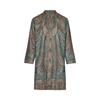 Green Swirl and Paisley Print