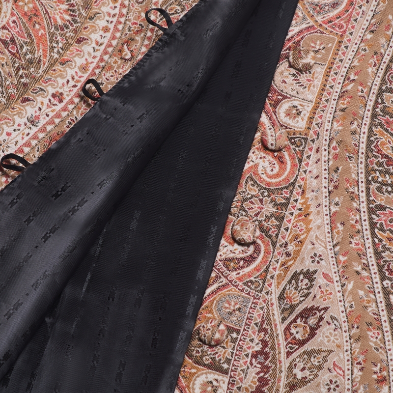 Brown and Cream Paisley Print