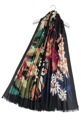 Black Mixed Floral Print