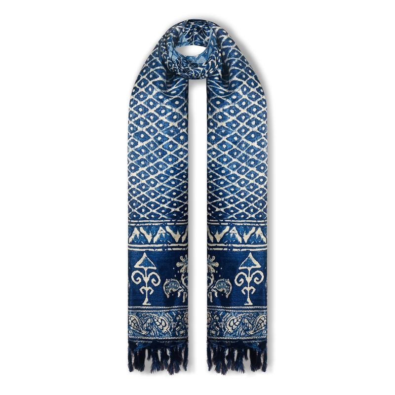 Blue Aztec Print