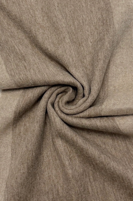 Camel Plain Wool Tassel Scarf