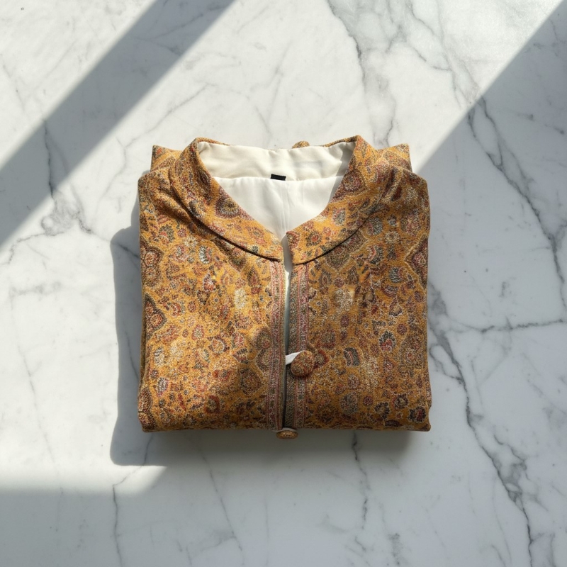 Mustard Paisley Print