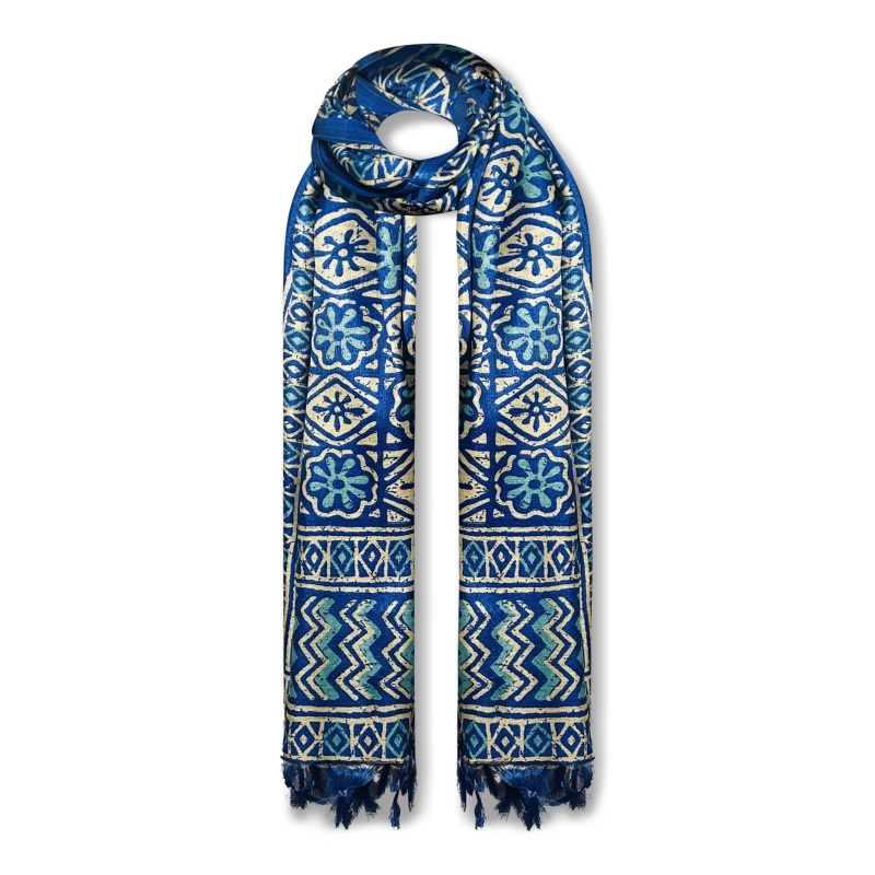 Royal Blue Aztec Print