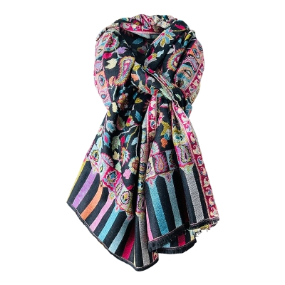 Black with Pink Floral Print