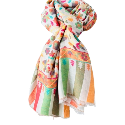 Pastel Beige with Floral Print