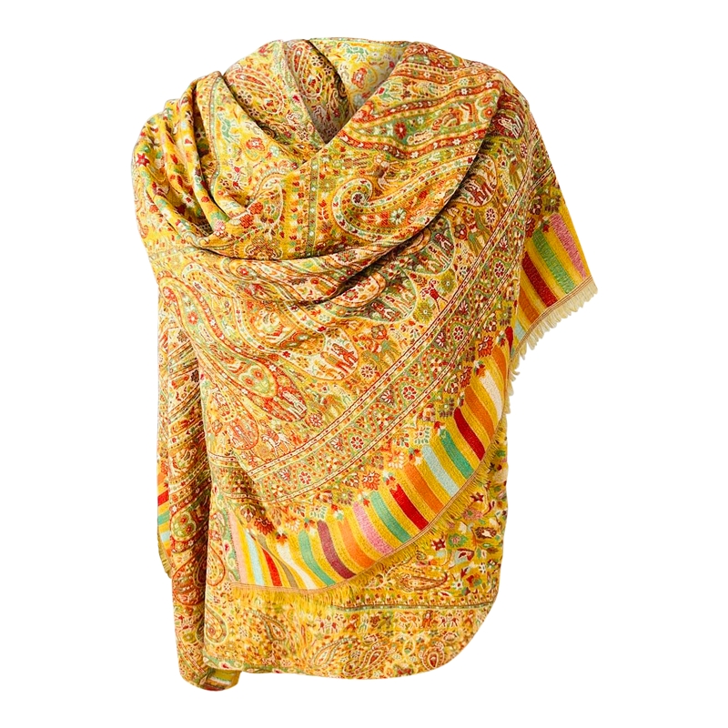 Mustard and Yellow Paisley Print