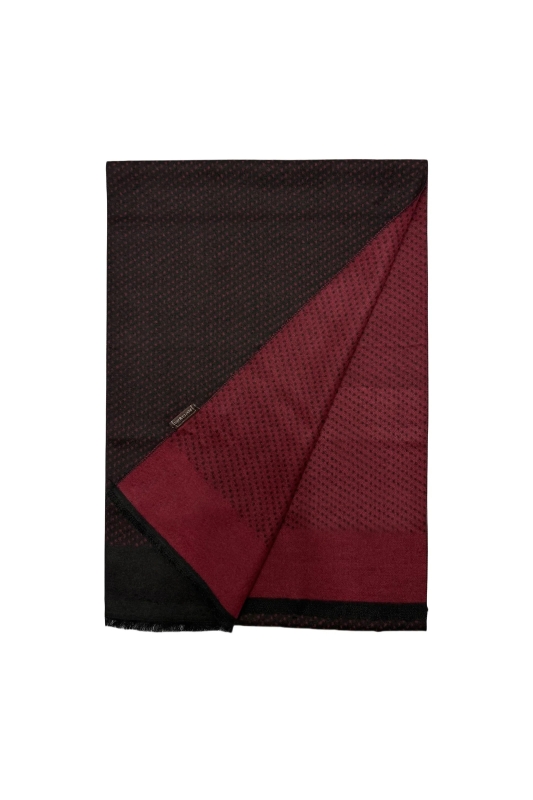 Wine Polka Dot Reversable Mens Scarf