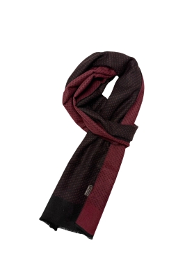 Wine Polka Dot Reversable Mens Scarf