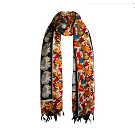 Black and Orange Print