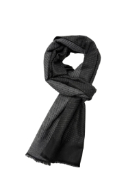 Grey Polka Dot Reversable Mens Scarf
