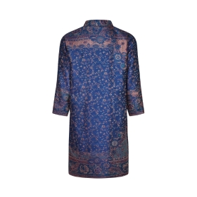 Navy Blue Floral Paisley Print