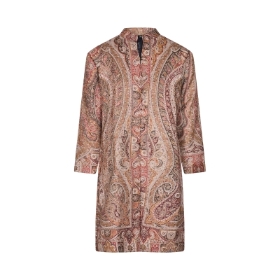 Brown and Cream Paisley Print