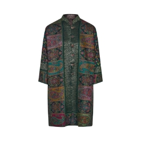 Dark Green Paisley Print