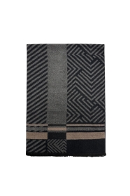 Black and Grey Chevron Print Mens Scarf