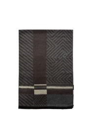 Brown and Grey Chevron Print Mens Scarve