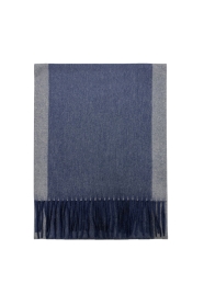 Denim Plain Wool Tassel Scarf