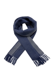 Denim Plain Wool Tassel Scarf
