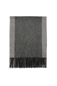 Grey Plain Wool Tassel Scarf