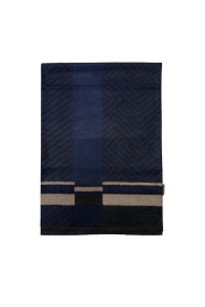 Navy and Black Chevron Print Mens Scarf