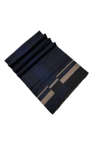 Navy and Black Chevron Print Mens Scarf