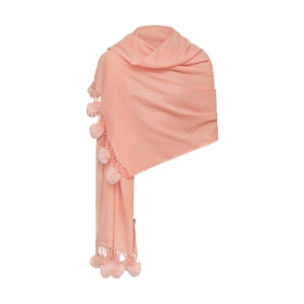 Pom Pom Scarf Peachy Pink