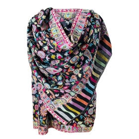 Black with Pink Floral Print