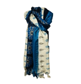 Blue and Cream Print